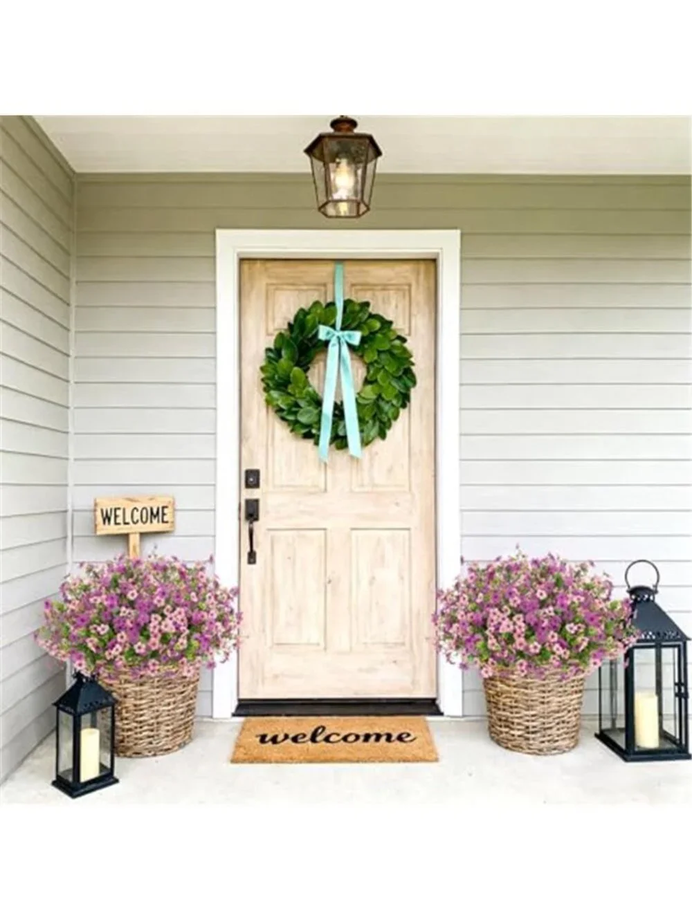 12 Bundle Faux Silk Daisy Flowers Outdoor UV Resistant Purple Pink Patio Porch